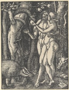 Az ember bukása, A kis szenvedélyből, 1510 körül (fametszet) alkotó: Albrecht Dürer