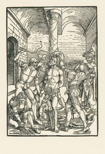 A megostorozás, 1500 körül (fametszet) alkotó: Albrecht Dürer or Duerer