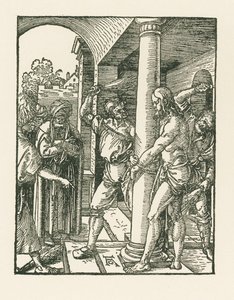 A megostorozás, 1509 körül (fametszet) alkotó: Albrecht Dürer or Duerer