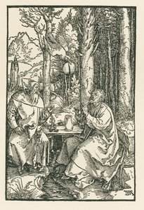 A remeték: Nagy Szent Antal és Szent Pál, 1503-04 körül (fametszet) alkotó: Albrecht Dürer or Duerer