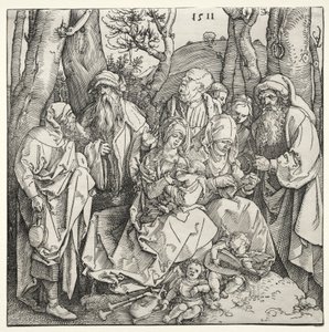 A Szent Család két muzsikus angyallal alkotó: Albrecht Dürer or Duerer