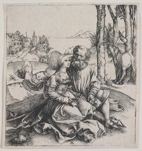 A rosszul összeválogatott pár, 1495 körül (metszet) alkotó: Albrecht Dürer or Duerer