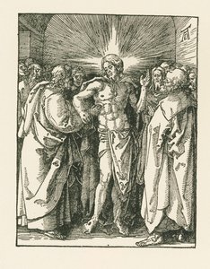 Szent Tamás hihetetlensége, 1510-10 körül (fametszet) alkotó: Albrecht Dürer or Duerer