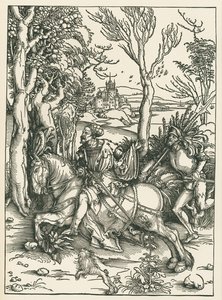 A lovag és a Landsknecht, 1496 körül (fametszet) alkotó: Albrecht Dürer or Duerer