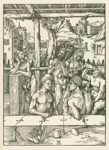 A férfiak fürdője, 1496-97 körül (fametszet) alkotó: Albrecht Dürer or Duerer