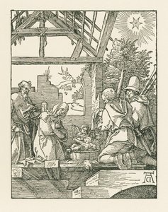 A születés, 1510 körül (fametszet) alkotó: Albrecht Dürer or Duerer