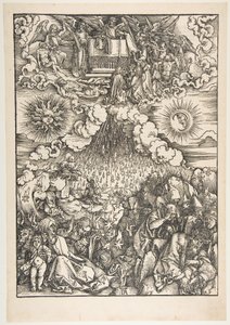 Az ötödik és hatodik pecsét felnyitása, az Apokalipszisből alkotó: Albrecht Dürer