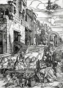 The Rest on the Flight to Egypt, A Szűz élete sorozatból alkotó: Albrecht Dürer