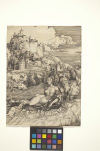 A tengeri szörny (Meerwunder) (metszet fektetett papírra) alkotó: Albrecht Dürer
