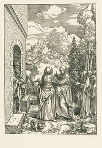 A látogatás - Szent Mária meglátogatja Szent Erzsébetet, 1503-04 körül (fametszet) alkotó: Albrecht Dürer or Duerer