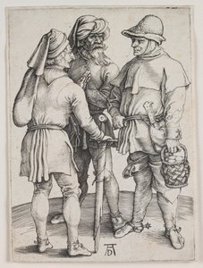 Három paraszt beszélgetésben, 1497 körül (metszet) alkotó: Albrecht Dürer or Duerer