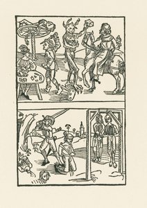 Woodcut to " Wie der Würffel auff ist Kumen " alkotó: Albrecht Dürer or Duerer