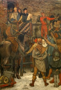 Díszítés a bruges-i városházán, 1895-1900 körül (falfestmény) alkotó: Albrecht de Vriendt