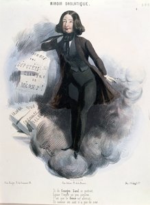 George Sand (1804-76) karikatúrája 1848 körül