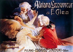 Plakát az Adriana Lecouvreur operához, Francesco Cilea (1866-1950)