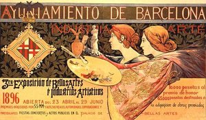 A „harmadik barcelonai kiállítást” hirdető plakát reprodukciója