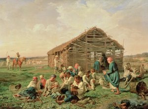 Pihenés szénavágás közben, 1861