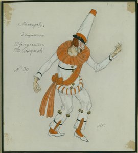 Jelmezterv M. Lermontov Álarcos színművéhez, 1917 alkotó: Aleksandr Jakovlevic Golovin