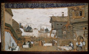 Előkészítő díszlet N. Rimszkij Korszakov (Rimszkij-Korszakov) A Pskov Maiden című operájához (1844-1908). ). alkotó: Aleksandr Jakovlevic Golovin