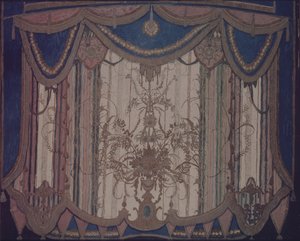 Függönyterv M. Lermontov Álarcos színdarabjához, 1917 alkotó: Aleksandr Jakovlevic Golovin