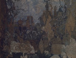 Színpadterv I. Sztravinszkij A tűzmadár című balettjéhez, 1910