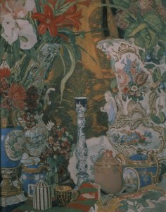 Csendélet. Virágok és porcelánok, 1912 alkotó: Aleksandr Jakovlevic Golovin