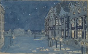 Téli Palota. Színpadterve A. Korescsenko A jégház című operájához, 1901