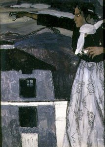 Nő szürkében (olaj, vászon) alkotó: Aleksandr Jakovlevic Golovin