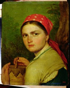 Lány nyírfakéreg-korsóval, 1824 körül