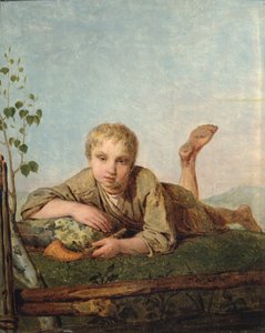 Pásztorfiú pipával, 1820-as évek alkotó: Aleksei Gavrilovich Venetsianov