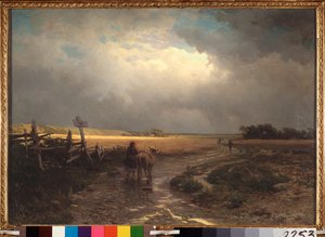 Az olvadás (olvadás) - Alekszej Kondratyevics Savrasov (Savrasov) (1830-1897) festménye, olaj, vászon