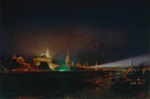 A moszkvai Kreml megvilágítása, 1883 alkotó: Aleksei Petrovich Bogolyubov