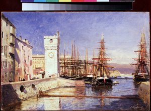 Savona (Savona) (Olaszország). Alekszej Petrovics Bogoljubov (Bogoliubov vagy Bogoliubov) festménye (1824-1896). Olajfestmény