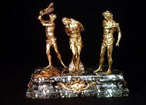 Krisztus megkorbácsolása, 17. század közepe (aranyozott bronz)
