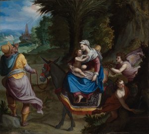 Menekülés Egyiptomba alkotó: Alessandro Allori