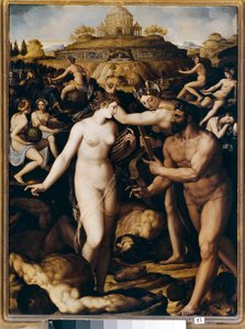 Herkules és a múzsák (Festészet alkotó: Alessandro Allori