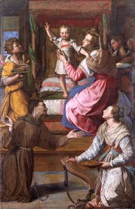 „Szűz és gyermek Szent Ferenccel és Luciával”, 1583 alkotó: Alessandro Allori