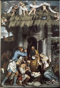 A Pásztorok imádata. (olajfestmény