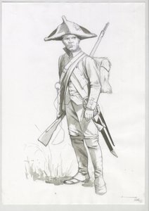 Első Birodalom (1804-1814 és 1815): a napóleoni hadsereg katonájának, francia lövész jelmeze. Alessandro Lonati rajza alkotó: Alessandro Lonati