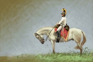 Első Birodalom: az osztrák lovasság katonája. Alessandro Lonati rajza alkotó: Alessandro Lonati