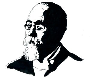 Cesare Lombroso (1835-1909) portréja, az Olasz Kriminológiai Iskola alapítója (Cesare Lombroso portréja Olasz kriminológus és orvos, az Olasz Pozitivista Kriminológiai Iskola alapítója) alkotó: Alessandro Lonati