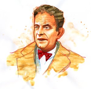 Jacques Lacan francia pszichiáter és pszichoanalitikus (1901-1981) portréja (Jacques Lacan francia pszichoanalitikus és pszichiáter portréja) alkotó: Alessandro Lonati