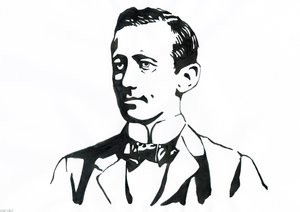 Guglielmo Marconi (1874-1937) olasz fizikus, a távíró feltalálója portréja alkotó: Alessandro Lonati