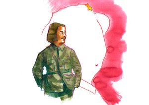 Jiang Qing (1914-1991) portréja, Mao Ce-tung felesége (Csiang Csing portréja Madame Mao szerepében) alkotó: Alessandro Lonati