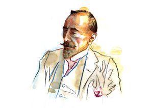 Joseph Conrad (1857-1924), brit író 1920-1923 körüli portréja (Joseph Conrad angol író portréja) alkotó: Alessandro Lonati