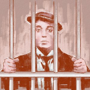 Buster Keaton rendező és színész portréja (illusztráció) alkotó: Alessandro Lonati