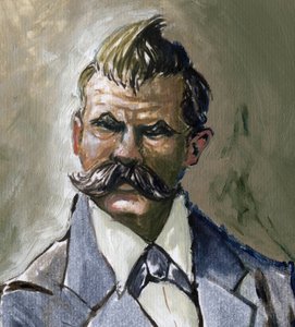 Friedrich Nietzsche (1844-1900) német filozófus portréja. alkotó: Alessandro Lonati