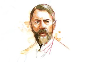 Max Weber német szociológus (1864-1920) portréja (Max Weber német szociológus, filozófus, jogász és politikai közgazdász) alkotó: Alessandro Lonati
