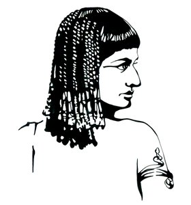 VII. Kleopátra, Thea Philopator (Kr. e. 69-30) egyiptomi királynő portréja alkotó: Alessandro Lonati