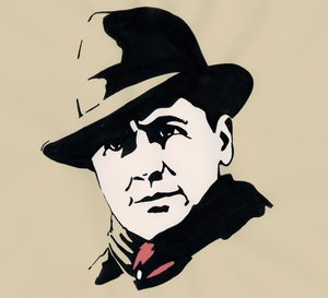 A prefet és ellenálló francia Jean Moulin (1899-1943) portréja alkotó: Alessandro Lonati